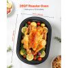 Roaster Oven, 26QT Electric Roasting Pan, 150-450 F Adjustable Temp Fast-Cooking Turkey Roaster with Cool-Touch Handle, Visible Self-Basting Lid