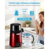 Water Distiller, 4L 1.1 Gallon Pure Water Purifier Filter For Home Table Countertop, 1750W Distilled Maker with Glass Pot