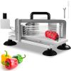Commercial Tomato Slicer, 1/4 inch Tomato Cutter Slicer, Stainless Steel Heavy Duty Tomato Slicer Machine, Manual Tomato Slicer with Non-slip Feet