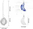 2Pcs Stainless Steel Mesh Tea Infuser, 2.1 inch Tea Ball with Crystal Moon Pendant,Tea Strainer Tea Diffuser Tea Steeper for Filtering Tea