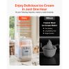 Upright Automatic Ice Cream Maker with Built-in Compressor, 1 Quart No Pre-freezing Gelato Maker & Frozen Yogurt Machine