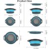 Collapsible Colander 3-Pack Set Space-Saving Foldable Kitchen Strainer with Non-Slip Base Durable Thickened PP+TPE Collapsible Strainers for Pasta