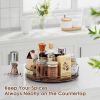 2 Pack 9'' 10'' Lazy Susan Turntable Organizer for Table Top Cabinet, Wooden Lazy Susan for Kitchen,