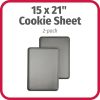 Everday Nonstick Carbon Steel 15' x 21' Baking Sheet Set, 2 Pack – Extra-Large Carbon Steel Cooking Pans, Bakeware Set, Cookie Sheets for Baking
