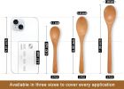 6 Piece Small Wooden Spoons Set - Premium Beech Wood Spoons in 3 Sizes (4.9", 5.9", 7.1") for Honey, Tea, Coffee