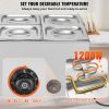 24QT Commercial Food Warmer, 6-Pan Electric Steam Table