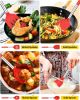 Pack of 4 Silicone Cooking Utensils Set, Non Stick Large Solid Spatulas, Heat Resistant Slotted Spoons, Ideal BPA Free Kitchen Turners for Frying
