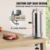 Sausage Stuffer, 5LBS/3L Capacity, 304 Stainless Steel Vertical Sausage Stuffer, Sausage Filling Machine with 3 Stuffing Tubes