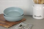 10 Strawberry Street Wazee Matte 9"/48oz Serving Bowl, Set of 2, Mineral Blue