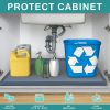 Waterproof Silicone Under Sink Mat 31'' x 22'' Shelf Liner for Kitchen and Bathroom, Cabinet and Counter Protector, Storage and Organizers, Litter Mat