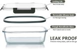 80 oz 36 oz Extra Large Glass Food Storage/Baking Containers Set with Lids, 2 Pack 80 oz(10 cup)2 Pack 36 oz (4.5 cup) Airtight Glass Container