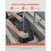 Reversible Grill/Griddle, 14x8.5 inch Pre-Seasoned Cast Iron Griddle, Portable Rectangular Pan with Handle
