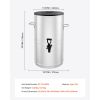 Ice Tea Dispenser, 4 Gal/15L 304 Stainless Steel Beverage Dispenser with Spigot & Handle, Suitable for Hot and Cold Drinks