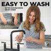 Kitchen Premium Garlic Press Set - Rust Proof Professional Garlic Mincer Tool - Easy-Squeeze, Easy-Clean with Soft