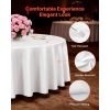 White Round Tablecloths 10 Pack, 120 Inches in Diameter, Stain- & Wrinkle- Resistant, Machine Washable Table Clothes