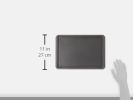 Everyday Nonstick Baking Sheet Set, 3 Pack Includes One Small, Medium Large Pan Carbon Steel Construction Cookie Sheet Bakeware Set, Gray