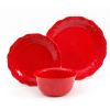 Cowgirl Lace 12-Piece Dinnerware Set, Red
