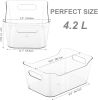 12 Pack Plastic Storage Bins, Multi-Use Organizer Bins, Pantry Organizer, Clear Storage