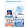 Water Distiller, 6L 1.6 Gallon Larger Pure Water Purifier Filter For Home Table Countertop, 900W Plastic Distilled Maker