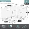 Storage Bins Open Front - Clear Stackable Storage Bins - Pantry Bins for Storage and Organization - Acrylic Stackable Bins for Kitchen - Clear Pantry