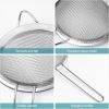 3 Pack Fine Mesh Strainer, Small Stainless Steel Sieves with Handles, for Steeping Loose Leaf Tea, Straining Cocktail, Juice and Sifting Flour