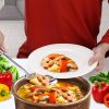 Serving Utensils Set for Parties,3-Piece Silver Stainless Steel utensils set,Includes 1 Serving Spoon, 1 Slotted Spoon and 1 Soup Ladle