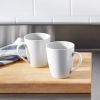 Porcelain Heat Resistant Coffee Mugs, Microwave and Oven Safe, 12 oz, White, 12 Count