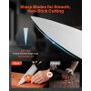 Kitchen Knife Set with Block and Sharpener, 15 Piece High Carbon Stainless Steel Sharp Knife Set, Kitchen Cutlery with Ergonomic Handle