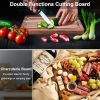 Acacia Wood Cutting Board,16"L x 12"W Non Toxic Wooden Cutting Board for Kitchen
