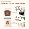 Flour Sugar Storage Containers Set of 3 (5.2L/5.5Qt) (2.5L/2.6Qt*2), Large Airtight Food Storage Containers with Lids