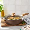 6-Quart Cast Aluminum Jumbo Cooker Saute Pan, Brown Speckle