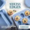 Easy Solutions 11x17 Inch Nonstick Cookie Pan / Baking Sheet Pan Features Easy Guide Markings, Dishwasher Safe and Oven Safe to 450°F, Blue