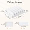 Kitchen Cabinet Organizer for Food Contanier Lid, Large Lid Holder with 6 Adjustable Dividers 7 Sections for Pantry Organizers and Storage