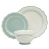 Ainsley 12-Piece Ceramic Dinnerware Set, Sage Blue