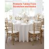 White Round Tablecloths 10 Pack, 90 Inches in Diameter, Stain- & Wrinkle- Resistant, Machine Washable Table Clothes