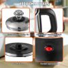 12-Cup Electric Percolator Coffee Pot Stainless Steel Coffee Maker Silver