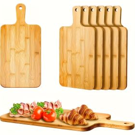 5pcs High-quality Pizza Boards With Handles, 13 Inches X 7 Inches, Natural Pizza Service Board, Suitable For Homemade Pizza (number: 5pcs, Color: yellow)
