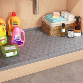 Silicone Under Sink Mat 34" x 22", kitchen Essentials and Gadgets, Shelf liner and Cabinet Protector, Home Organizers and Storage (Color: Dark Gray)