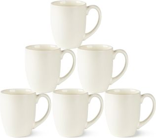 16oz Coffee Mugs Set of 6, Large Ceramic Coffee Mugs for Man, Woman, Dad, Mom (Material: Stoneware)