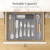 Silverware Drawer Organizer, Expandable Utensil Tray for Kitchen, BPA Free Flatware and Cutlery Holder