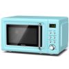 700W Retro Countertop Microwave Oven with 5 Micro Power and Auto Cooking Function