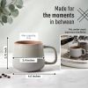 Small Ceramic Coffee Mugs Set of 4 | 8 oz Stoneware Coffee Cups | Lead-Free