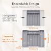Silverware Drawer Organizer, Expandable Utensil Tray for Kitchen, BPA Free Flatware and Cutlery Holder