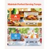 Chafing Dish Buffet Set, 8 Qt 2 Pack, Stainless Steel Chafer with 2 Full Size Pans