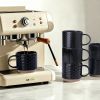 12OZ Stackable Coffee Mugs, Ceramic Coffee Mugs with Texture Patterns for Man,Woman,Dad,Mom
