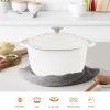 Dutch Oven,Dutch Oven Pot with Lid,4.5 QT Enamel Dutch Ovens with Dual Handles,Cast Iron Pot for Braiser,Cooking,Gifts for Family