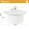 Dutch Oven,Dutch Oven Pot with Lid,4.5 QT Enamel Dutch Ovens with Dual Handles,Cast Iron Pot for Braiser,Cooking,Gifts for Family