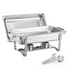 Chafing Dish Buffet Set, 8 Qt 2 Pack, Stainless Steel Chafer with 2 Full Size Pans
