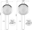 2 Pack Fine Mesh Strainer, Small Stainless Steel Sieves with Handles, for Steeping Loose Leaf Tea, Straining Cocktail, Juice and Sifting Flour