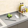 Stainless Steel Cutting Board with Lip for Kitchen Chopping Boards for Countertop Large Metal Cutting Board over Sink Suitable for Meat Fruits Vegetab